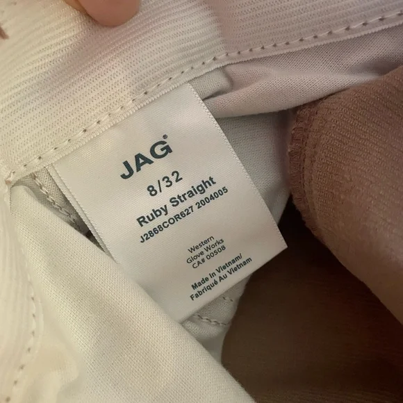 Jag Jeans Ruby NWT Mid Rise Straight Leg Corduroy Pants Size 8 Beige - Picture 11 of 13